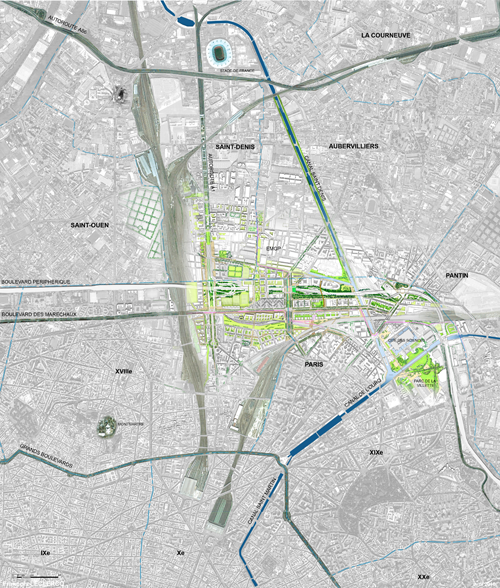 La ZAC Claude Bernard dans l'ensemble Paris-Nord-Est @Agence François Leclercq