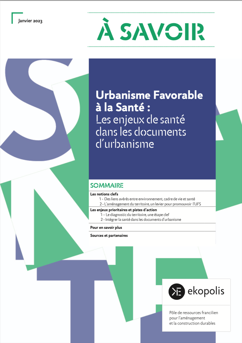 Urbanisme favorable à la santé : les enjeux dans les documents d’urbanisme